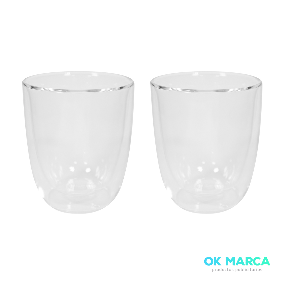 Set de vasos de vidrio Double