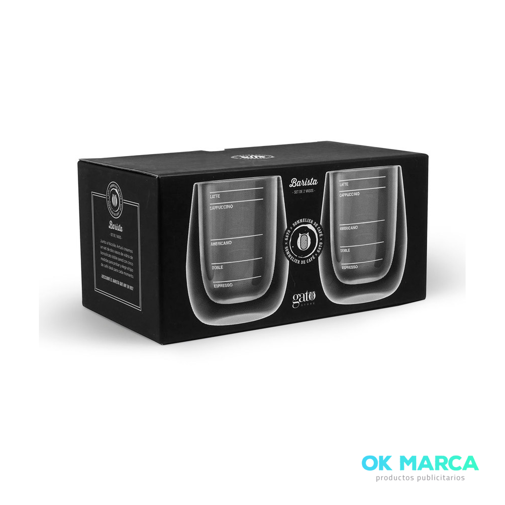 Set de vasos de vidrio Barista