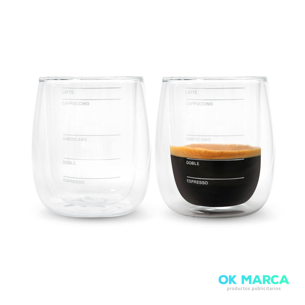 Set de vasos de vidrio Barista