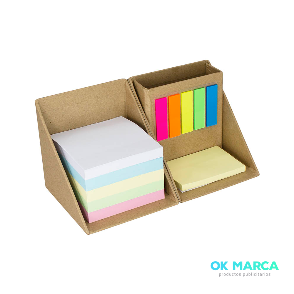 Memo Set Cubo Ecológico con Porta-Lápices