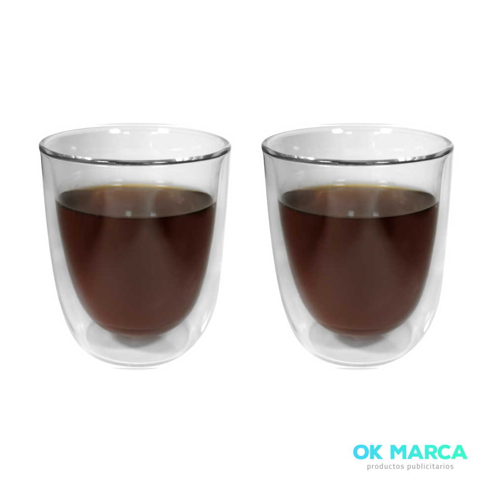 Set de vasos de vidrio Double