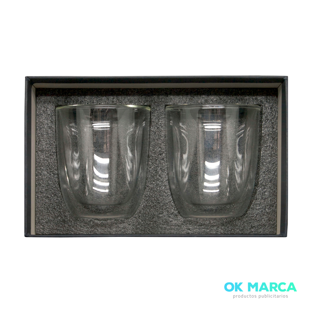 Set de vasos de vidrio Double