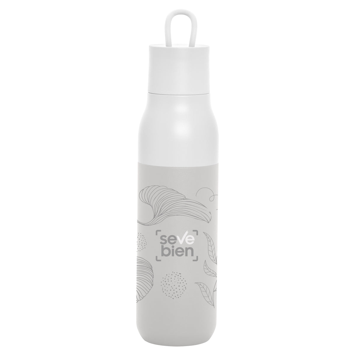 Botella Térmica Rolling Blanco + Gris