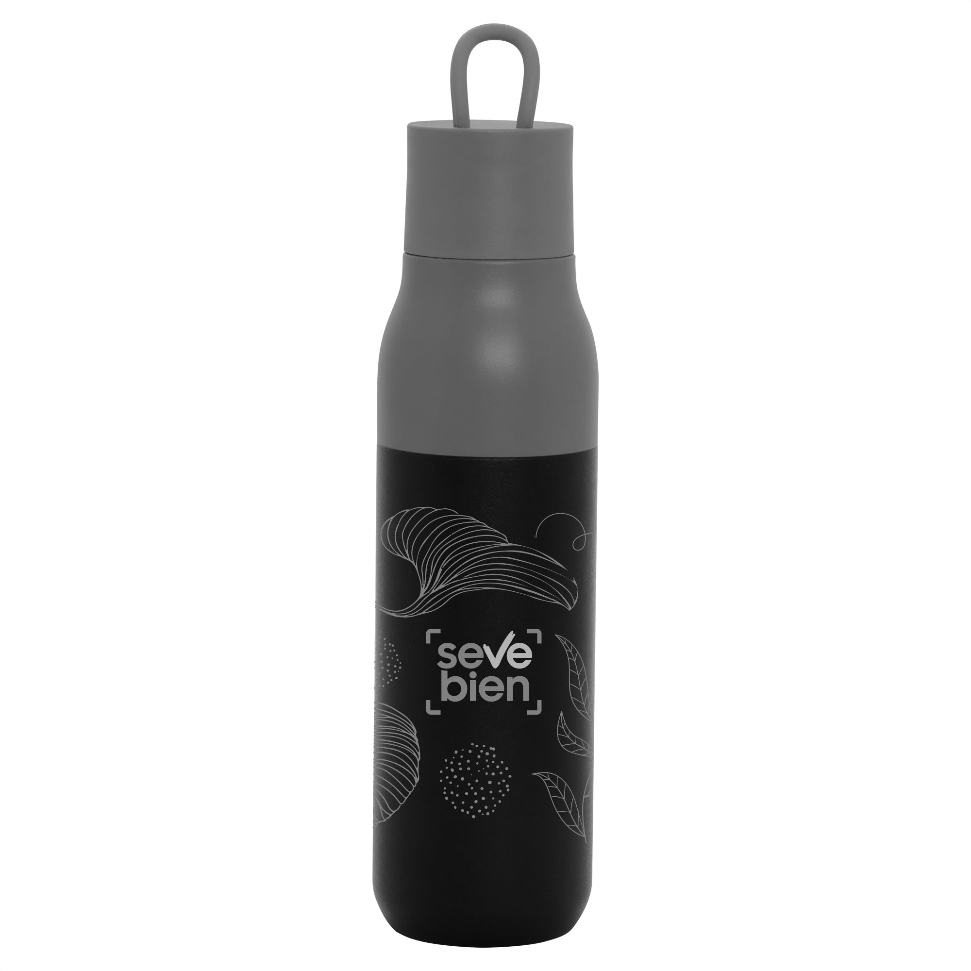Botella Térmica Rolling Gris + Negro