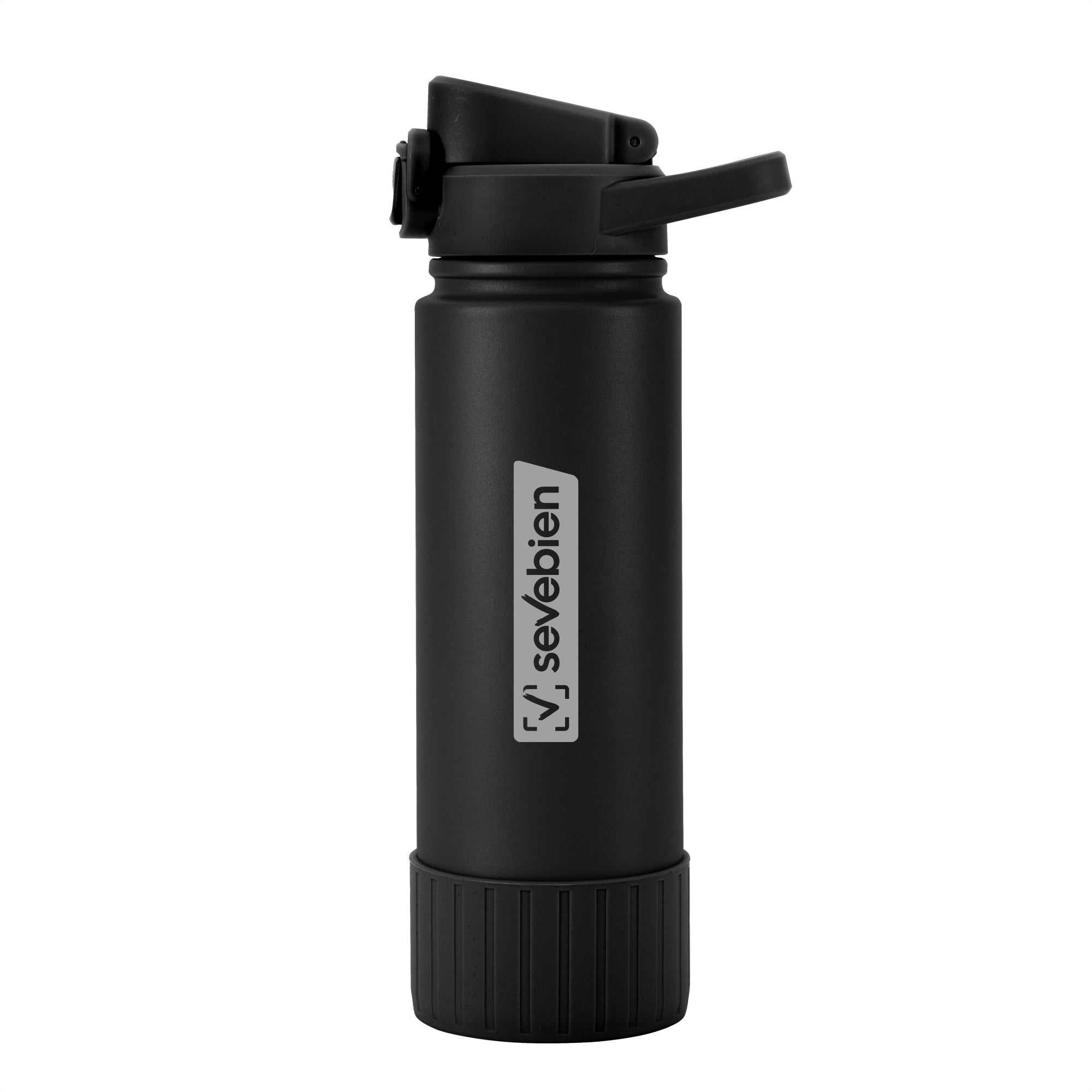 Botella Térmica Ribb Negro+Negro