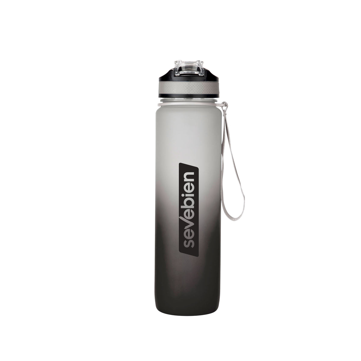 Botella Deportiva Motivacional Graf Negro Blanco