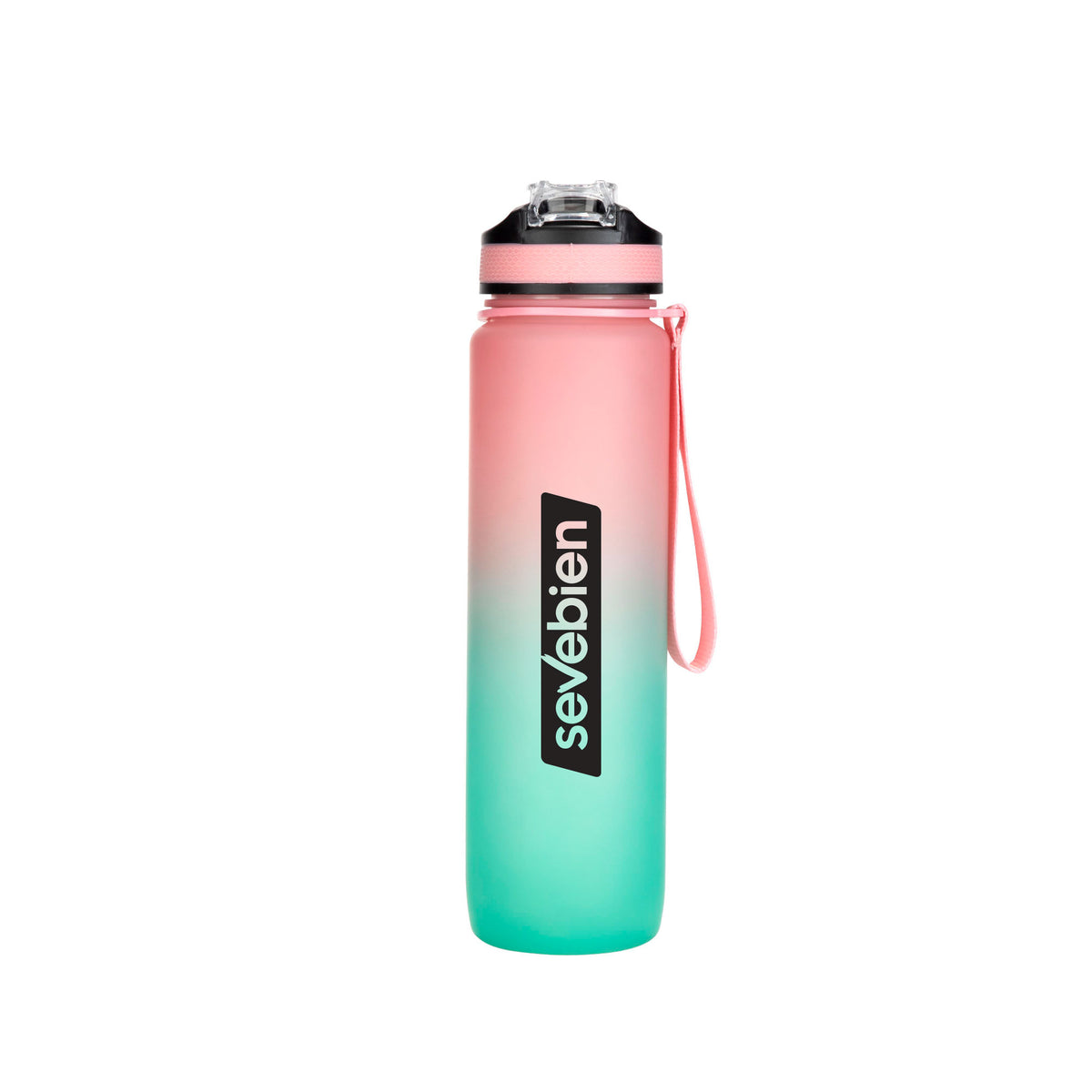 Botella Deportiva Motivacional Graf Rosa Verde