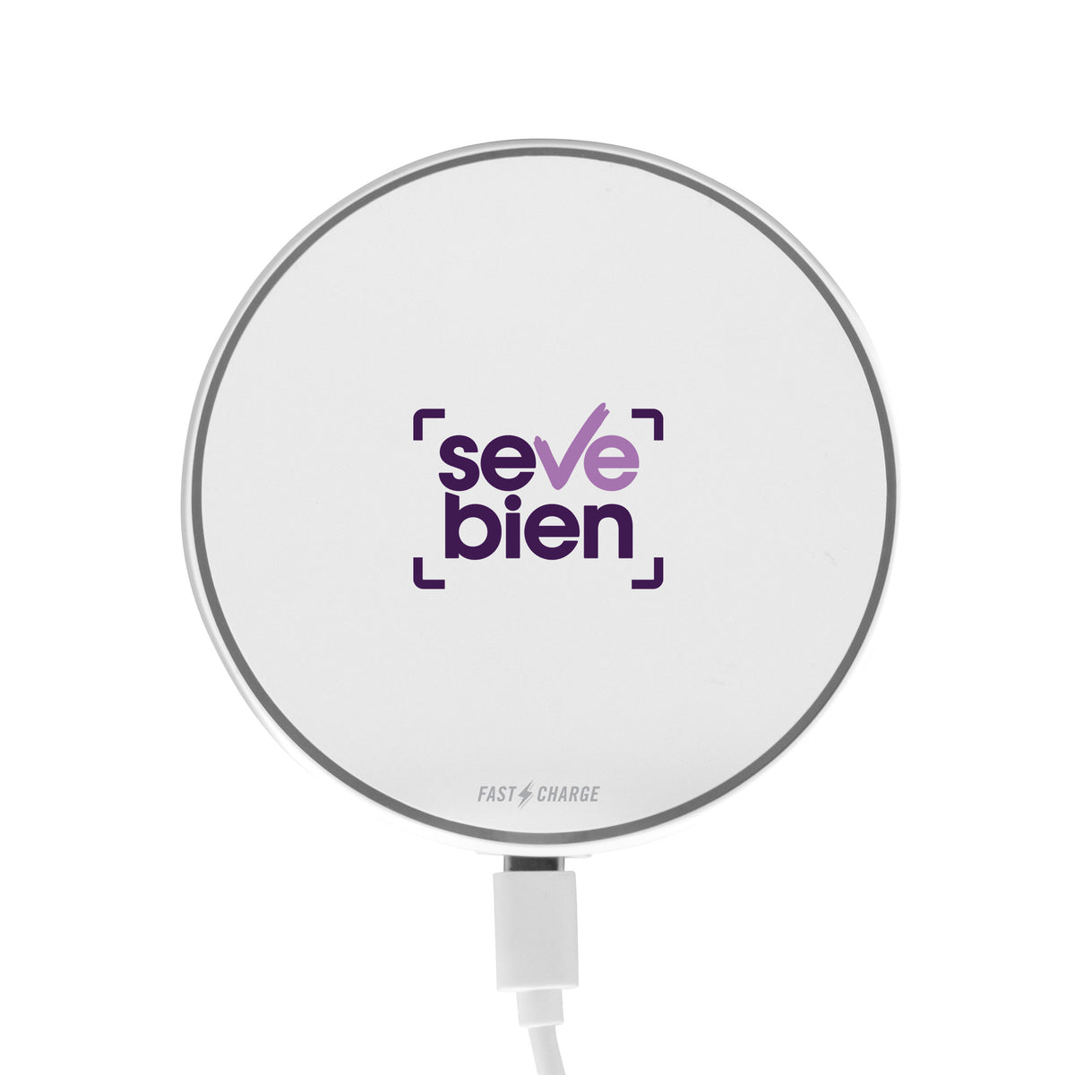 Cargador Inalámbrico Disco Blanco