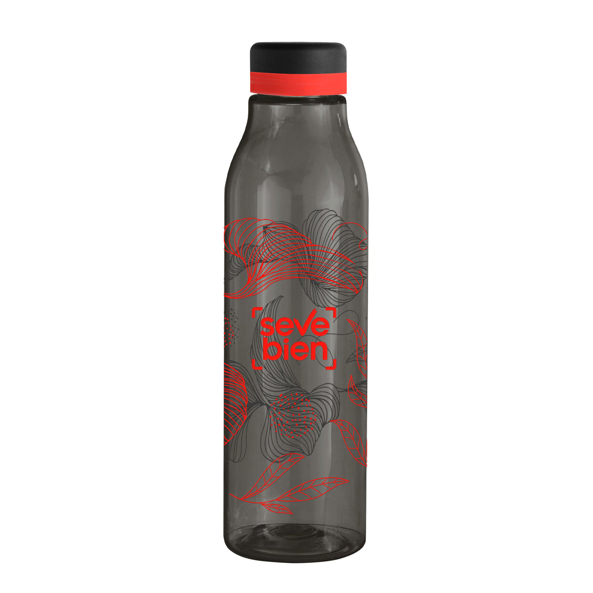 Botella Andina Full Black Rojo