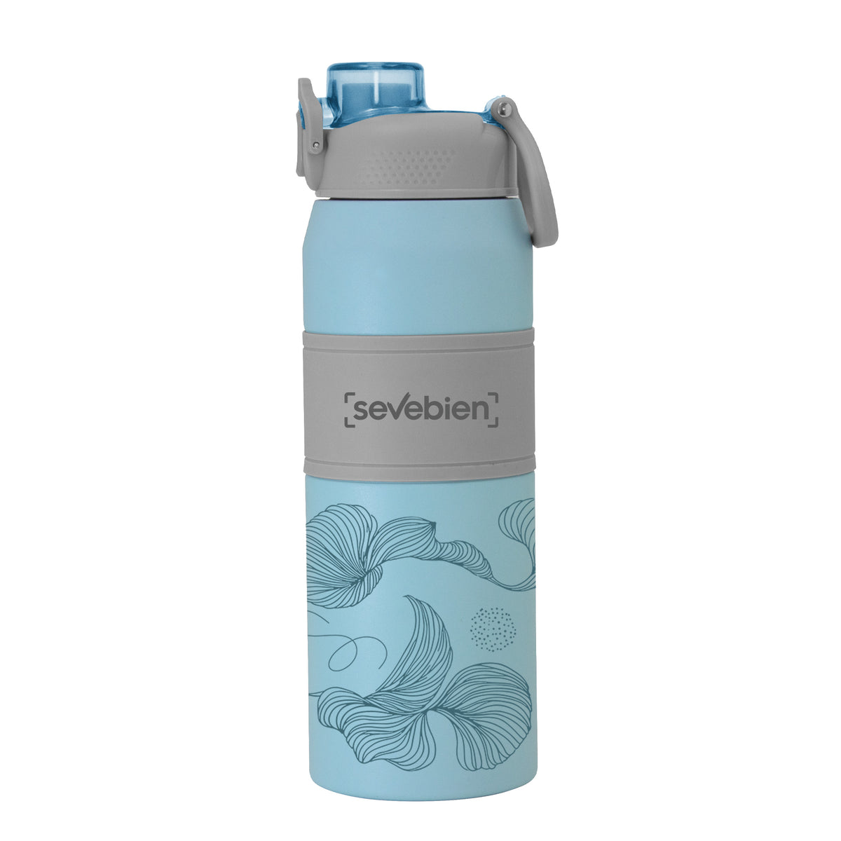 Botella Térmica Push Celeste