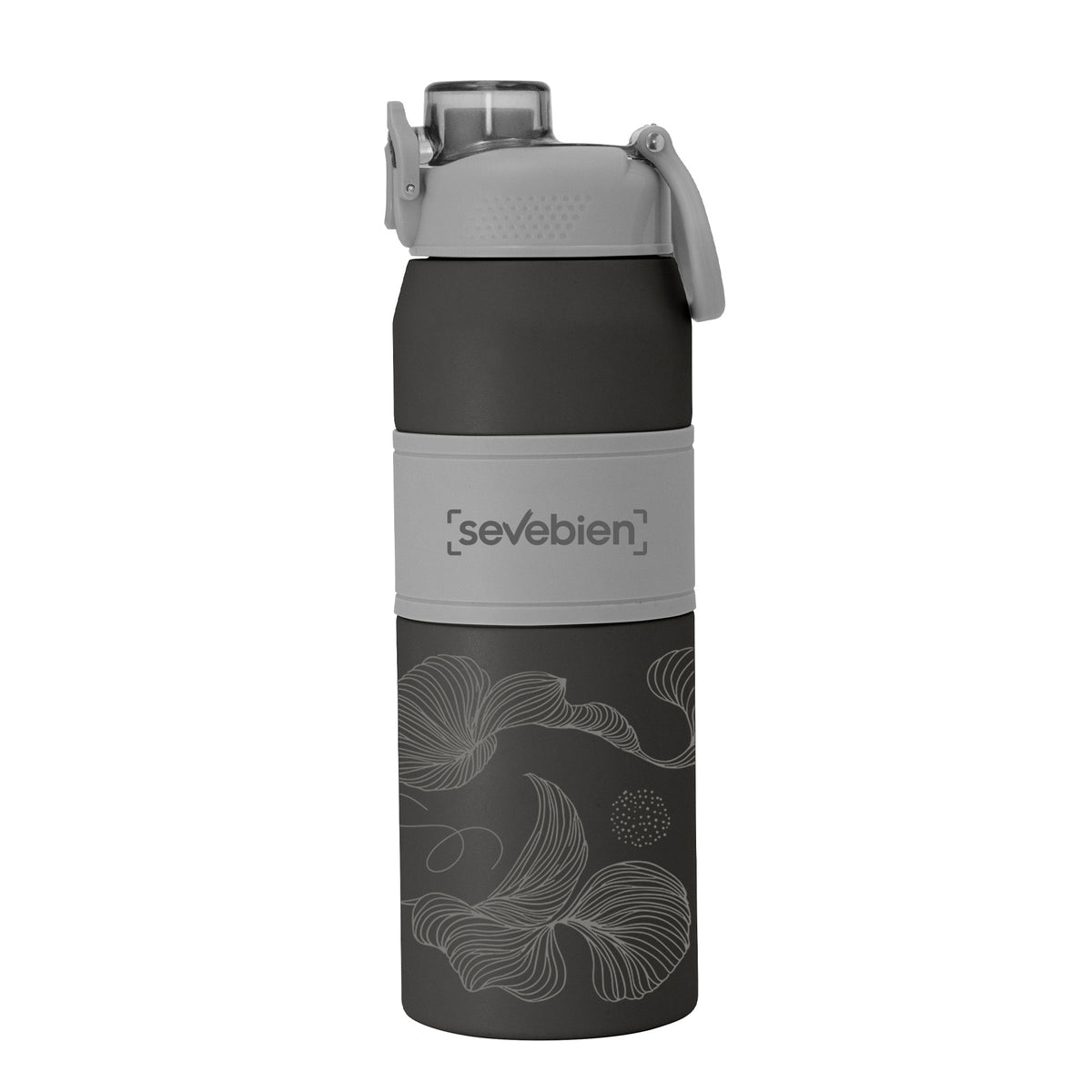 Botella Térmica Push Gris