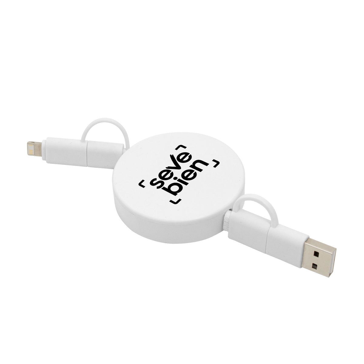 Cable Retráctil de Carga Faster Blanco
