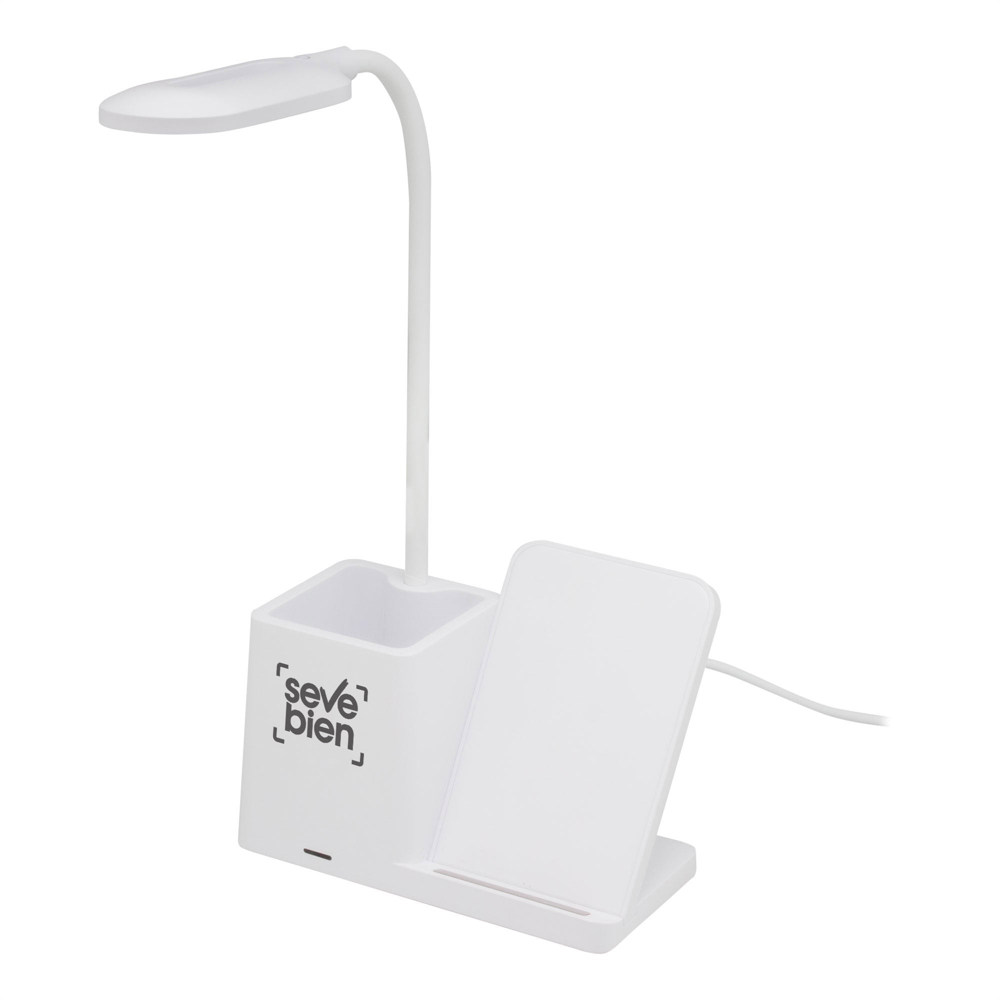 Organizador de Escritorio con Lámpara Minioffice Blanco